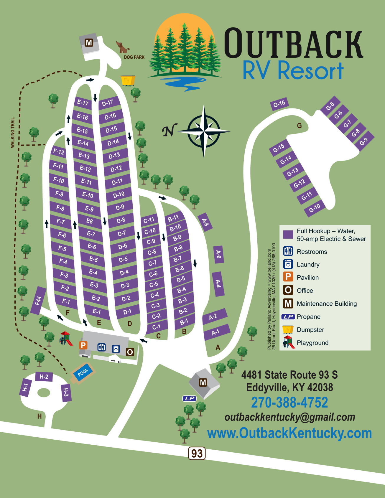 Outback RV Resort Site Map